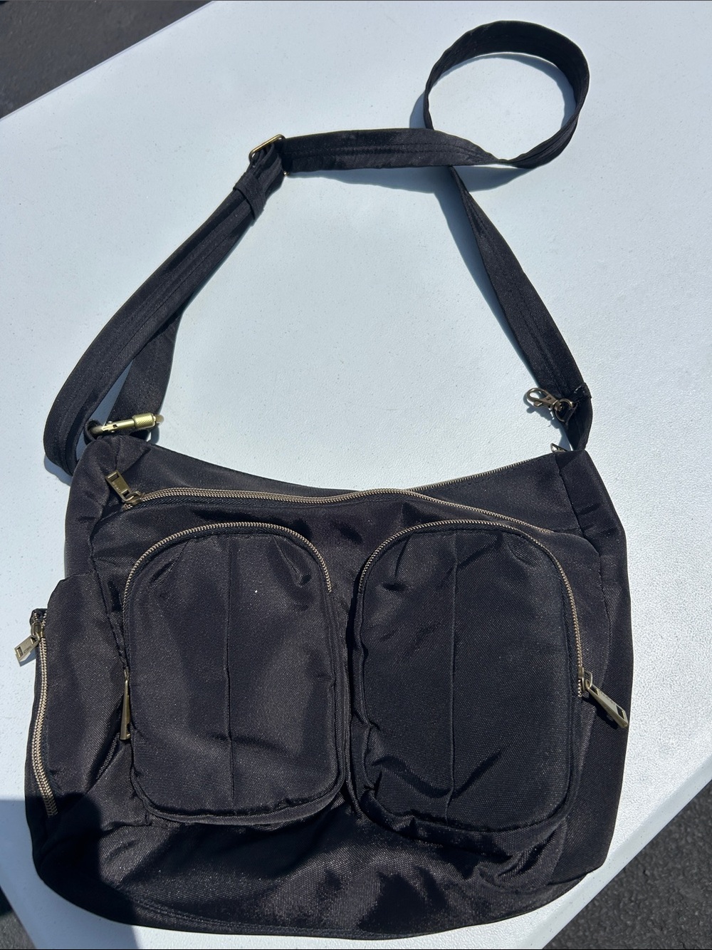 Travelon Black Crossbody Travel Bag with Front Pockets